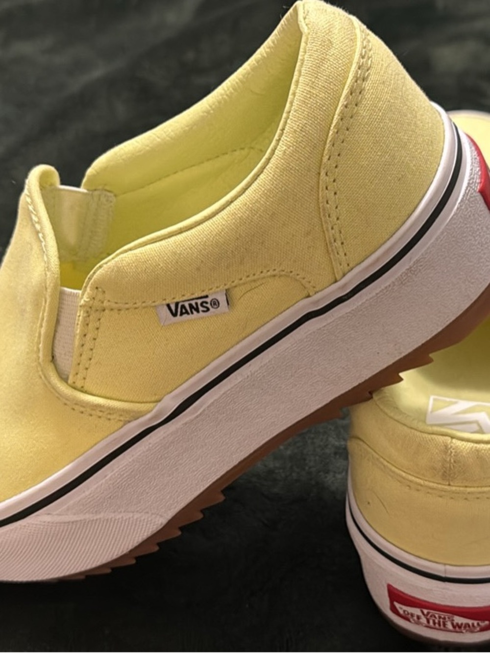 Vans Asher Platform Slip-On Sneakers Women’s 7.5 Yellow New Without Tags